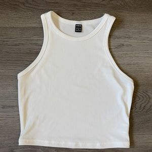 SHEIN ladies size small white tank top. Ribbed. White. Good shape. Lightweight